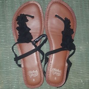 Strappy black sandals